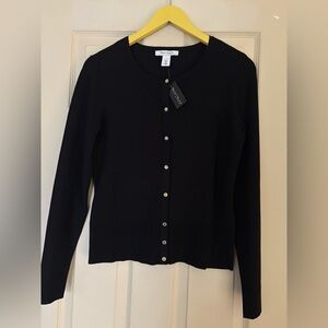 White House Black Market Classic Black Cardigan